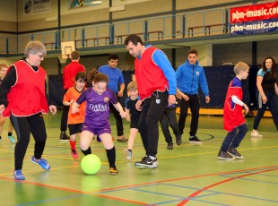 Trainen met spelers van PEC Zwolle